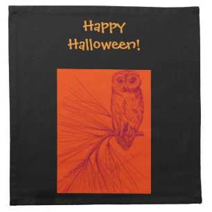 Owl Boo Kitchen Towel Cloth Napkin