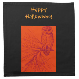 Owl Boo Kitchen Towel Cloth Napkin