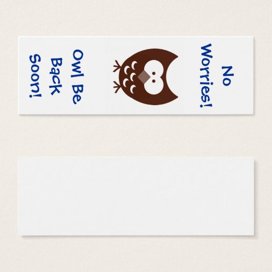 Owl Bookmark! (Front & Back)