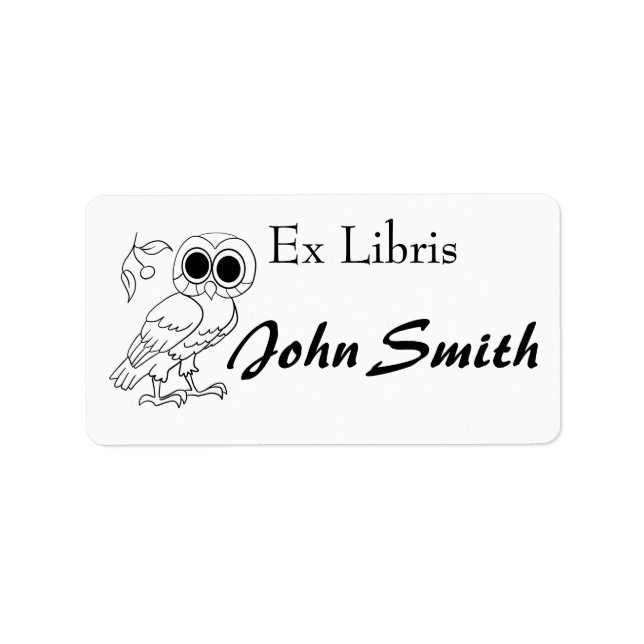 Owl Bookplate (Front)