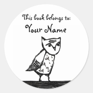 Owl Bookplate Labels