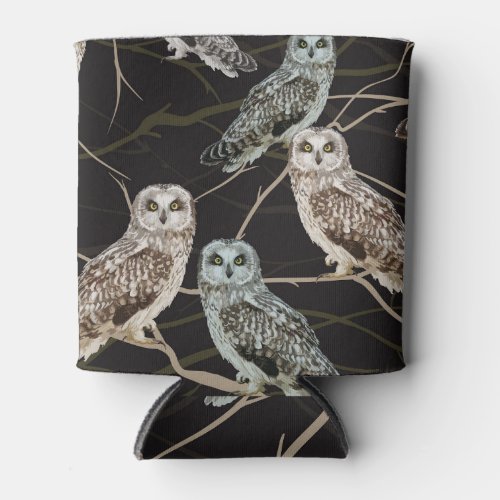 Owl Branch Solitary Bird Perch Can Cooler