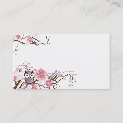 Customizable Owl Business Card