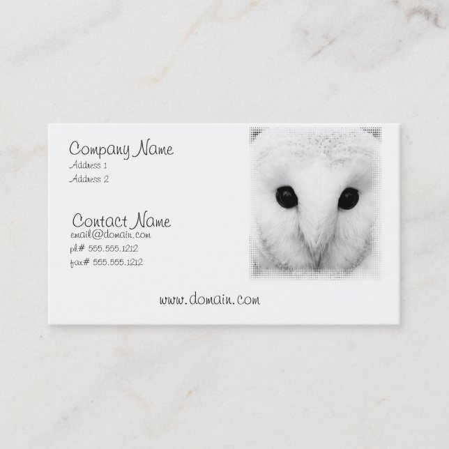 Owl Business Card (Front)