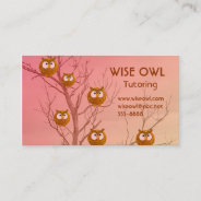 Owl Business Cards at Zazzle
