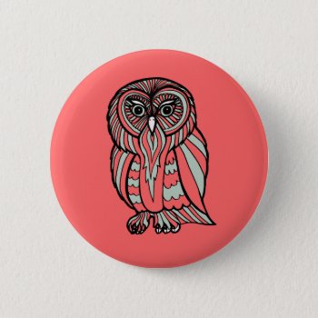 Owl Button by calroofer at Zazzle