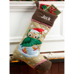 Owl Cabin Series Quilted Christmas Stocking