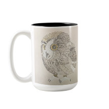 Owl Calligraphy Mug
