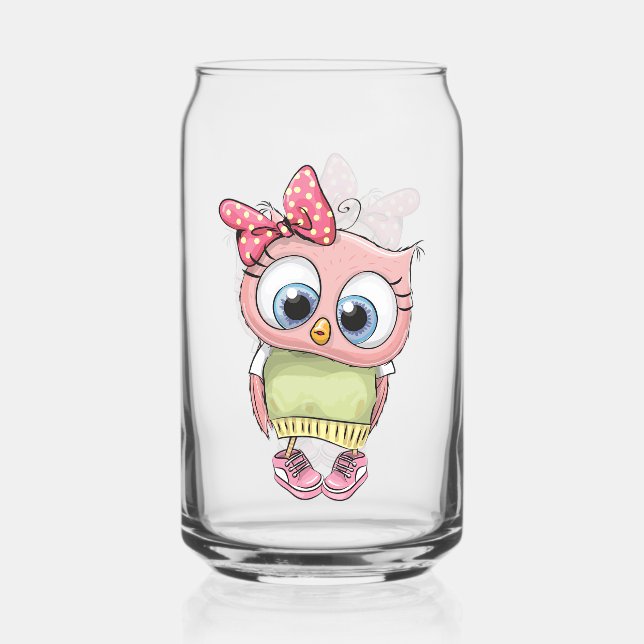 Owl Can Glass (Front)