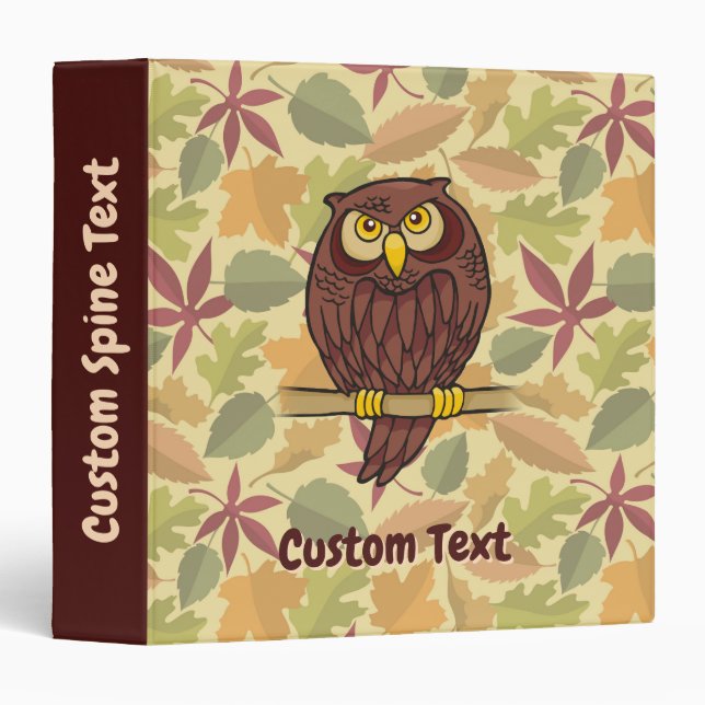 Owl Cartoon Binder (Front/Spine)