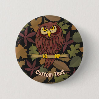 Owl Cartoon Button