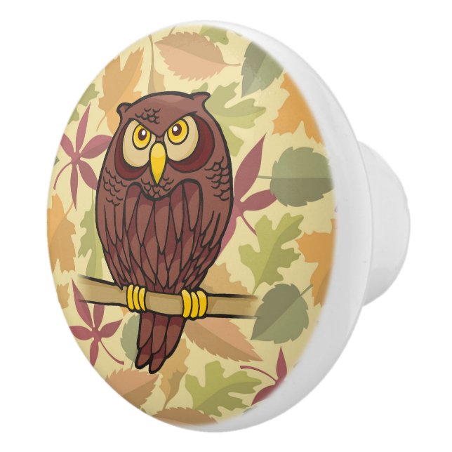 Owl Cartoon Ceramic Knob (Right)