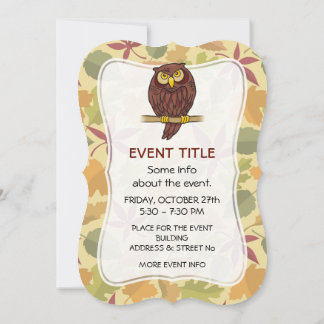 Owl Cartoon Invitation