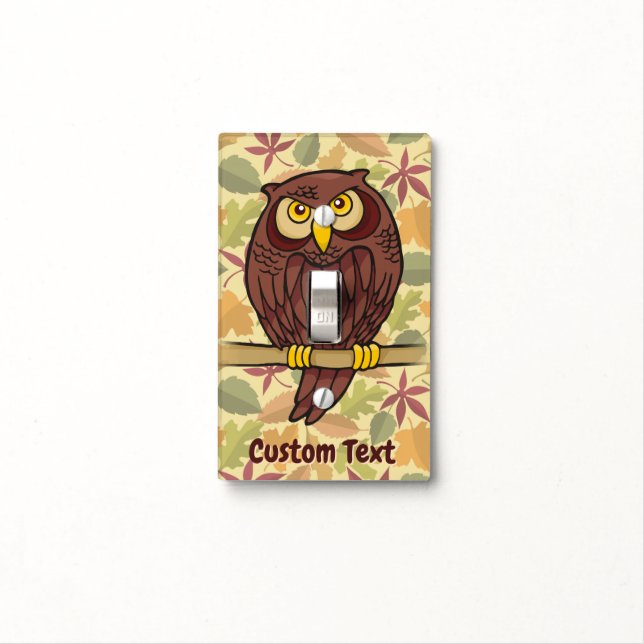 Owl Cartoon Light Switch Cover (In Situ)