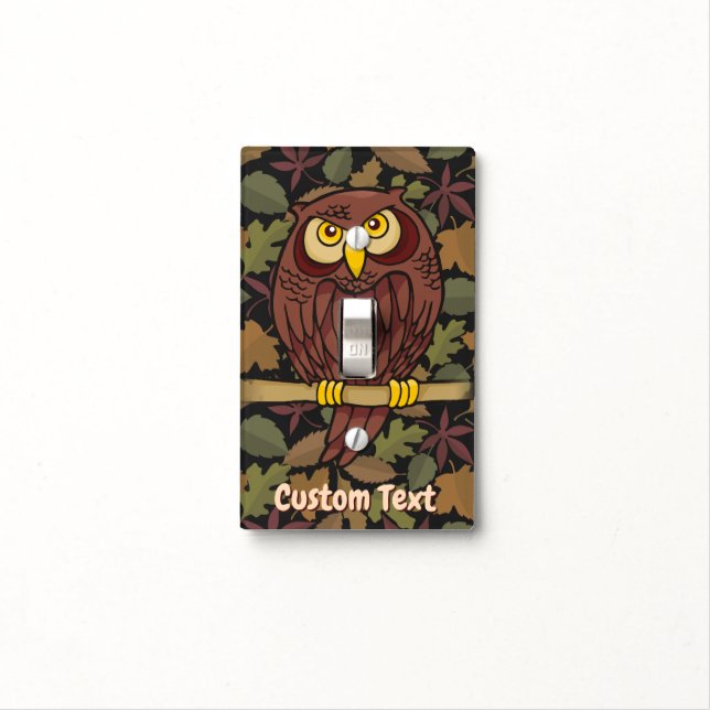 Owl Cartoon Light Switch Cover (In Situ)