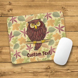Owl Cartoon Mouse Pad
