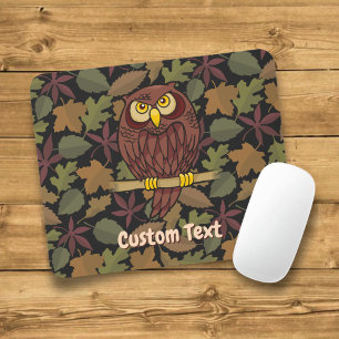 Owl Cartoon Mouse Pad