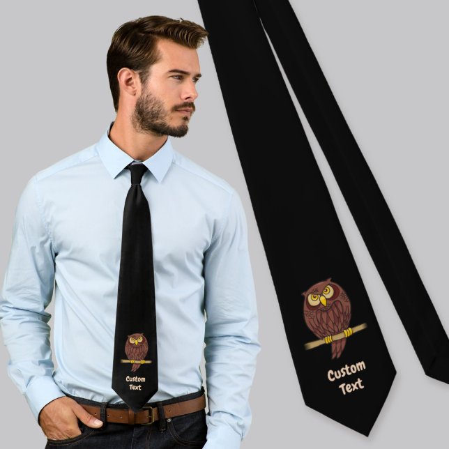 Owl Cartoon Neck Tie (Creator Uploaded)