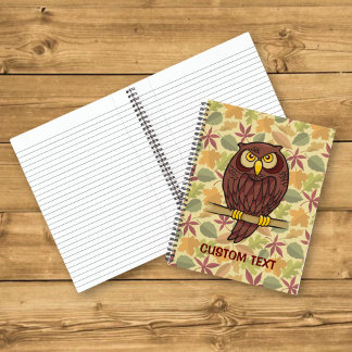 Owl Cartoon Notebook