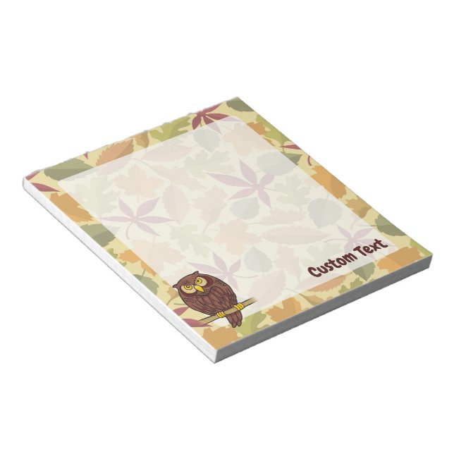 Owl Cartoon Notepad (Angled)