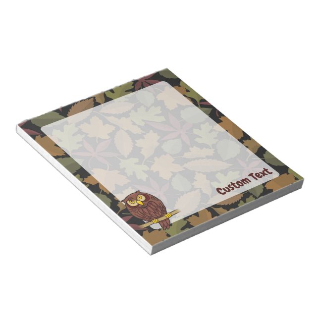Owl Cartoon Notepad (Angled)
