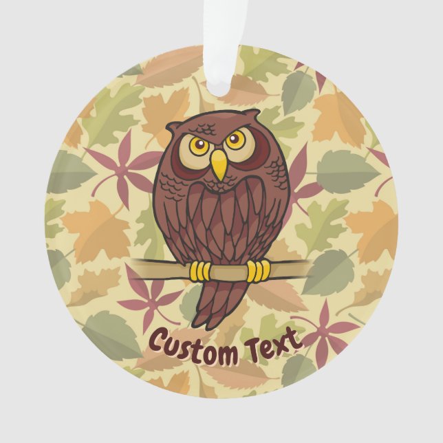 Owl Cartoon Ornament (Front)