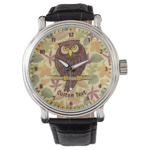 Owl Cartoon Wristwatch