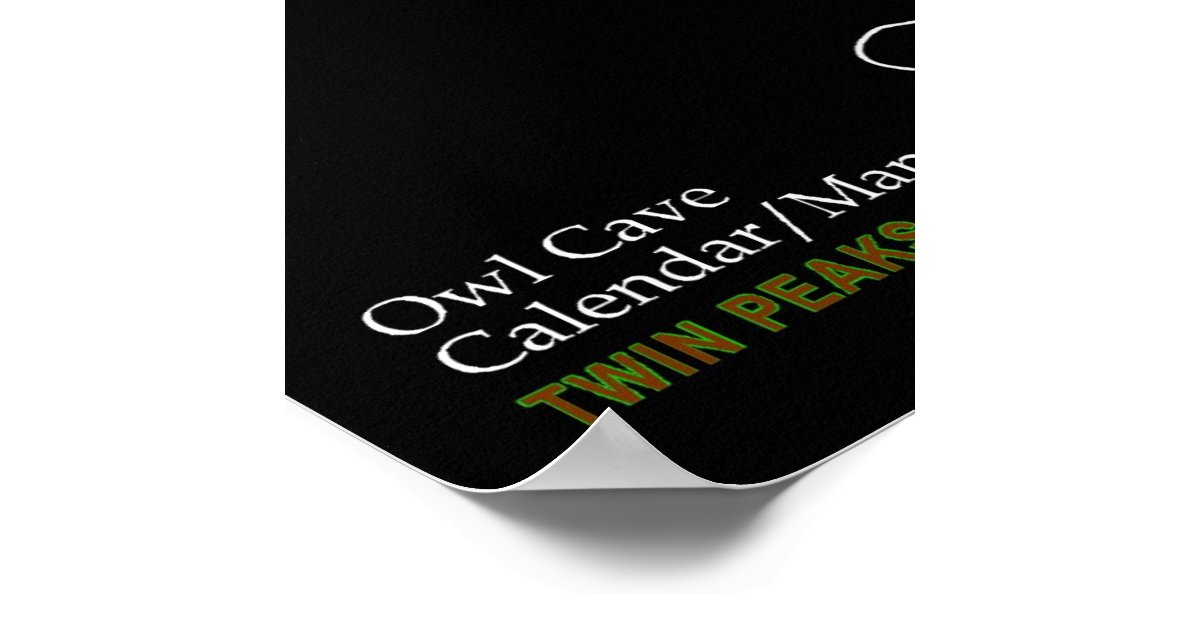 Owl Cave Map - Twin Peaks Poster | Zazzle