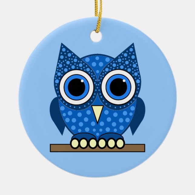owl ceramic ornament (Front)