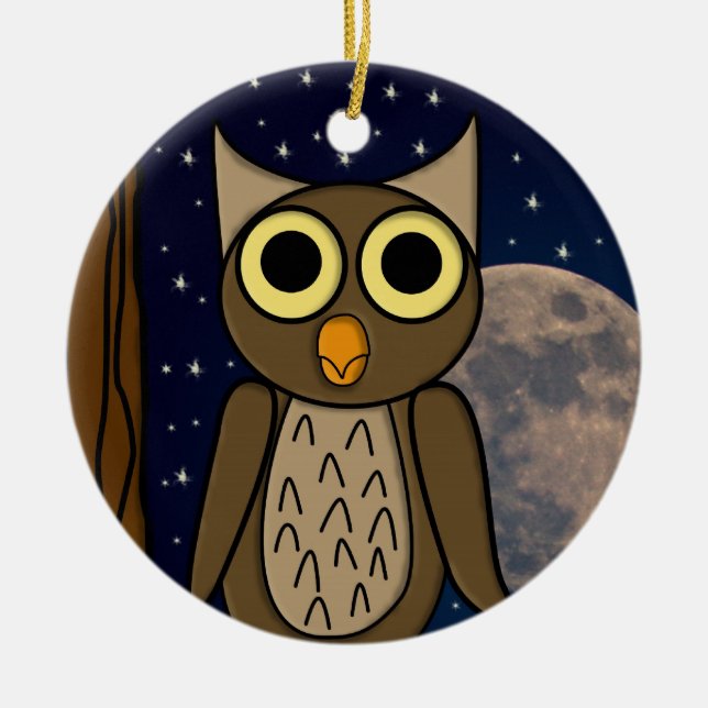 owl   ceramic ornament (Front)