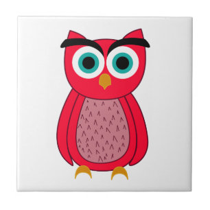 Owl ceramic tile