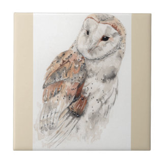 Owl ceramic tile