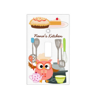 Owl Chef in Kitchen Light Switch Cover