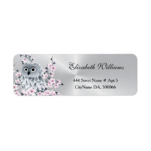 Owl Cherry Blossoms Silver Label