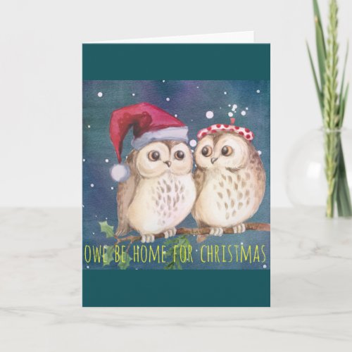 Owl Christmas Card