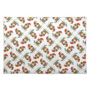 Owl Christmas Cute Funny Holiday Cloth Placemat