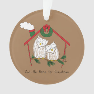 Owl Christmas Cute Funny Holiday Ornament