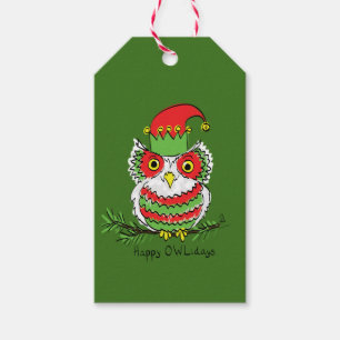 Owl Christmas Cute Funny Kids Gift Tags