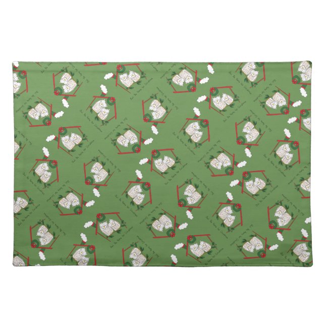 Owl Christmas Cute Kids Cloth Placemat (Front)