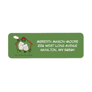 Owl Christmas Cute Kids Label