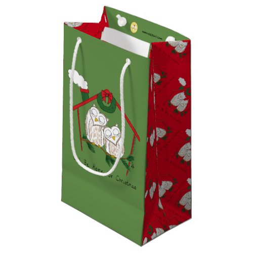 Owl Christmas Cute Kids Small Gift Bag