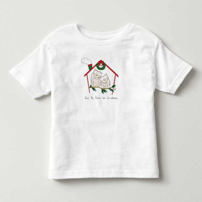 Owl Christmas Cute Kids Toddler T-shirt (Front)