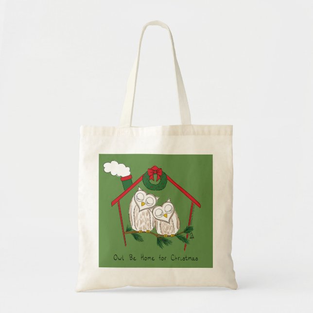 Owl Christmas Cute Kids Tote Bag (Front)