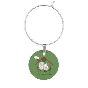 Owl Christmas Cute Kids Wine Charm