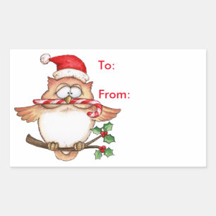 Owl Christmas - Gift Tag