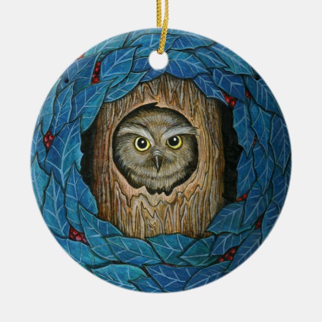 Owl Christmas Ornament (Front)
