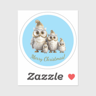 Owl Christmas Stickers