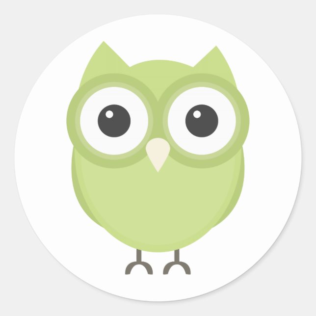 Owl Classic Round Sticker (Front)