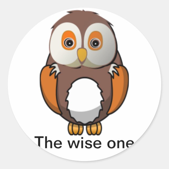 Owl Classic Round Sticker (Front)