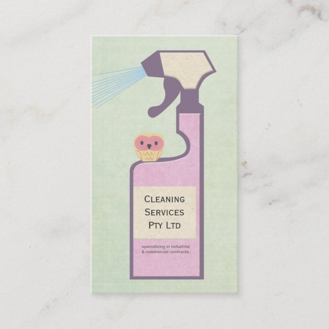 Owl Cleaner Cleaning Service Business Profile Card (Front)